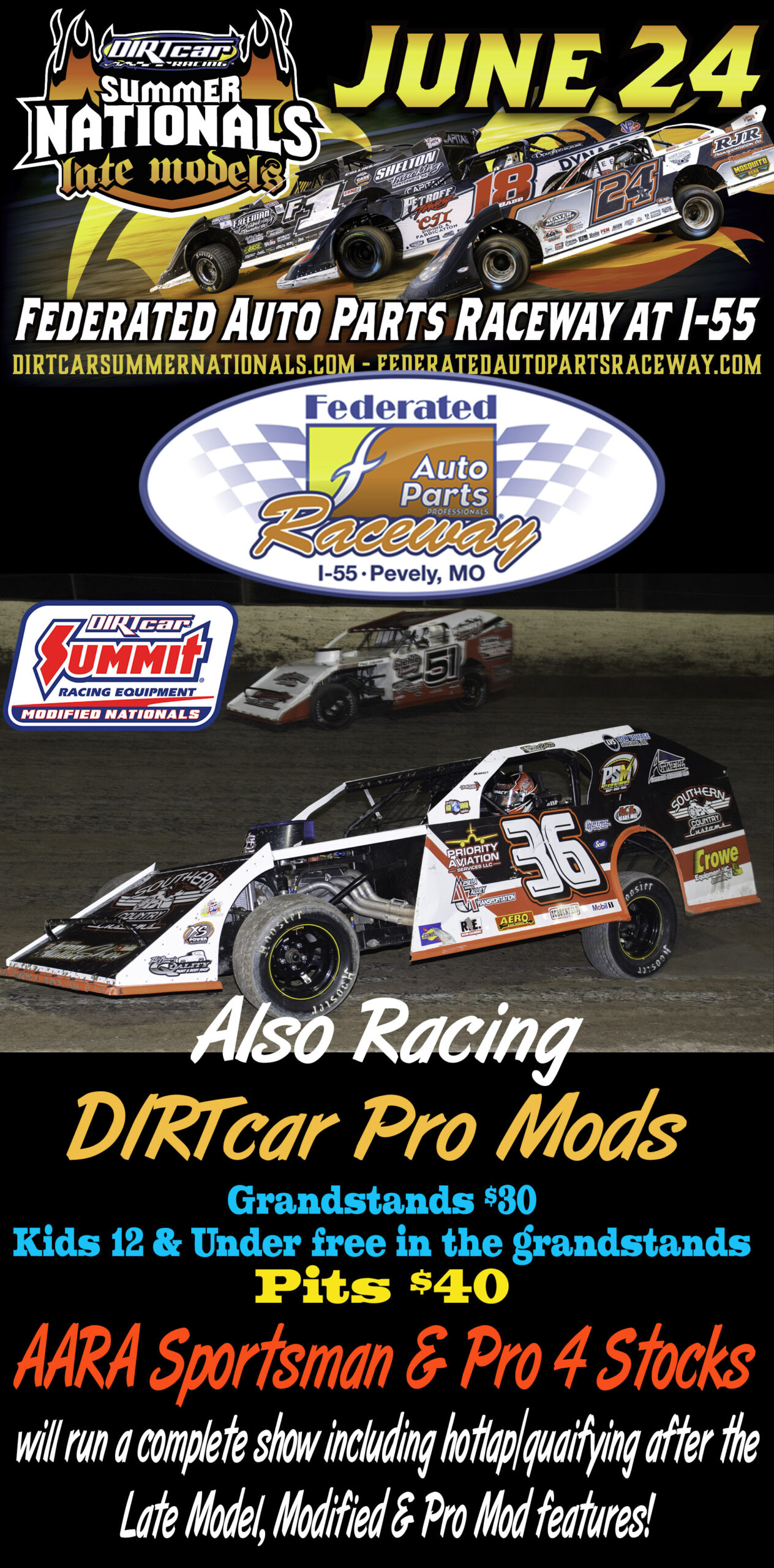 DIRTcar Summer Nationals this Saturday, June 24th